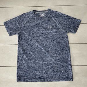 Under Armour Loose Fit Heat Gear Navy Heather Workout Shirt *NWOT* (Men's Small)
